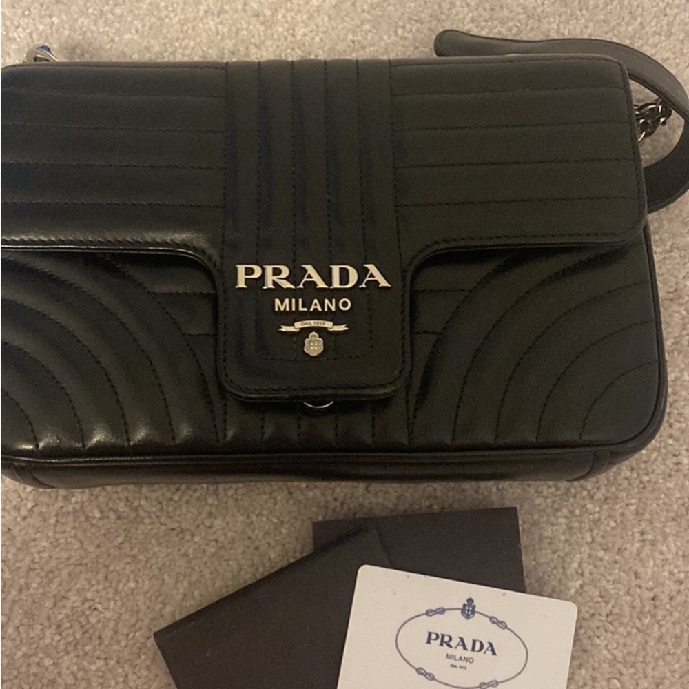 Prada Black Quilted Leather Shoulder Bag